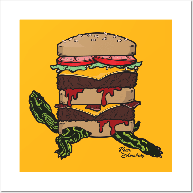 Turtle Burger Wall Art by KShinabery